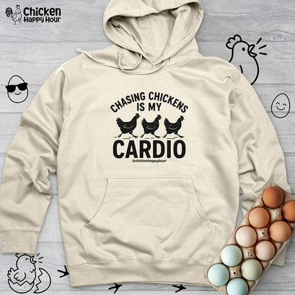 Chasing Chickens is My Cardio Hooded Sweatshirt