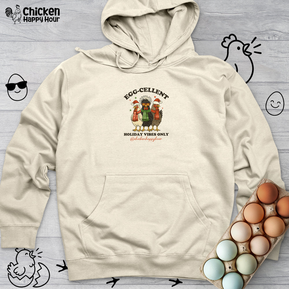 Egg-Cellent Holiday Vibes Only Hooded Sweatshirt