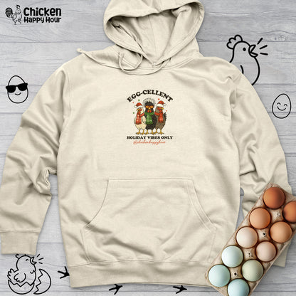 Egg-Cellent Holiday Vibes Only Hooded Sweatshirt