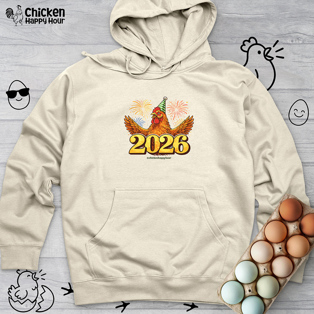 New Year Chicken 2026 Hooded Sweatshirt