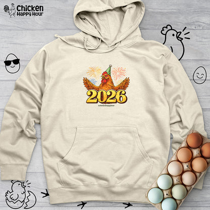 New Year Chicken 2026 Hooded Sweatshirt