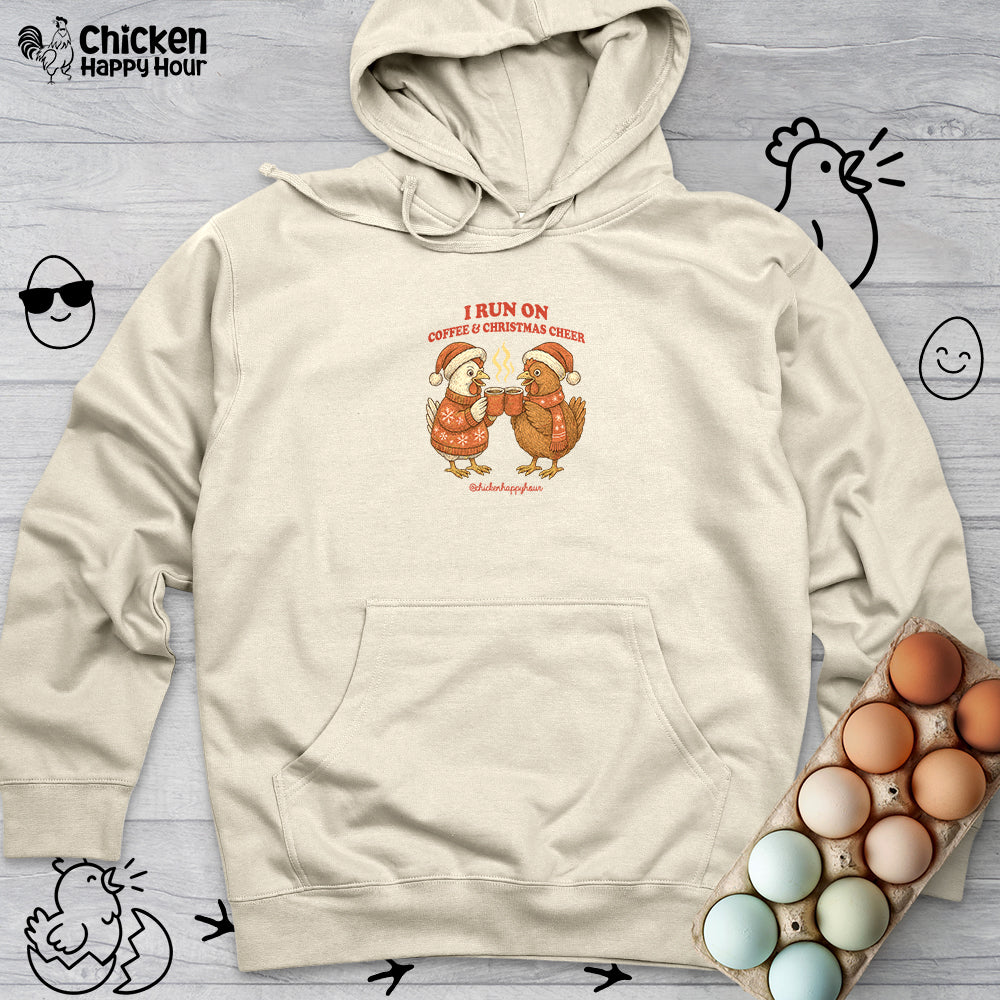 I Run on Coffee & Christmas Cheer Hooded Sweatshirt