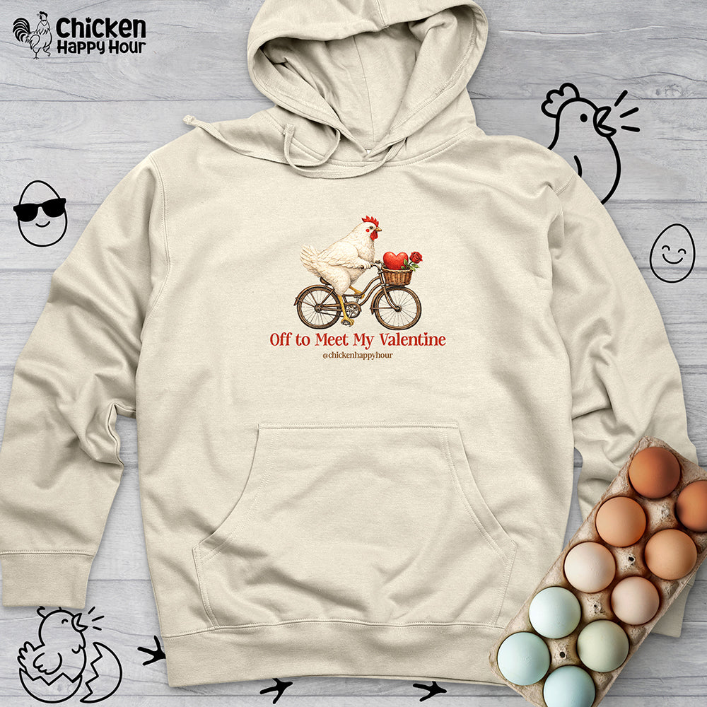 Off to Meet My Valentine Hooded Sweatshirt