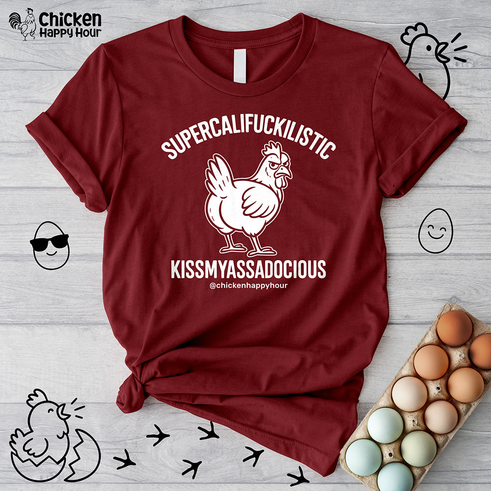 Supercalifuckilistic Kissmyassadocious White Unisex Tee