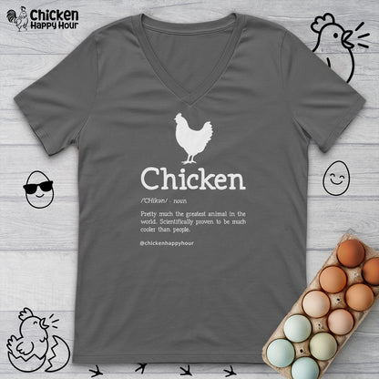 Chicken Definition V-Neck Tee