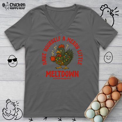 Have Yourself A Merry Little Meltdown V-Neck Tee