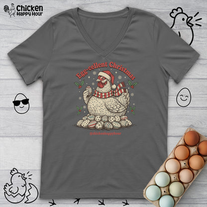 Egg-cellent Christmas V-Neck Tee