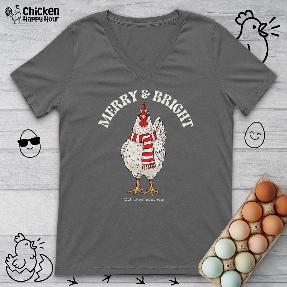 Merry & Bright V-Neck Tee