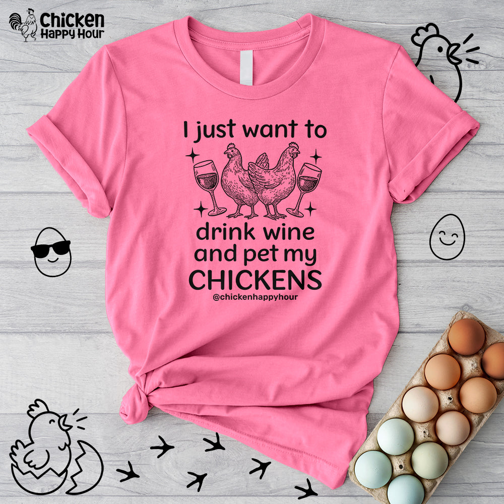 Wine and Chickens Unisex Tee