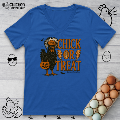 Chick Or Treat V-Neck Tee