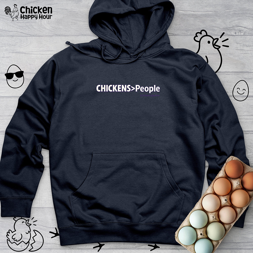 CHICKENS People Hooded Sweatshirt