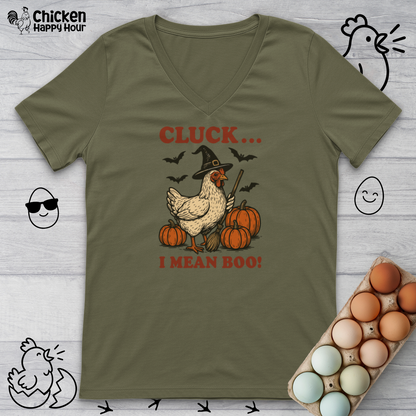 Cluck I Mean Boo! V-Neck Tee