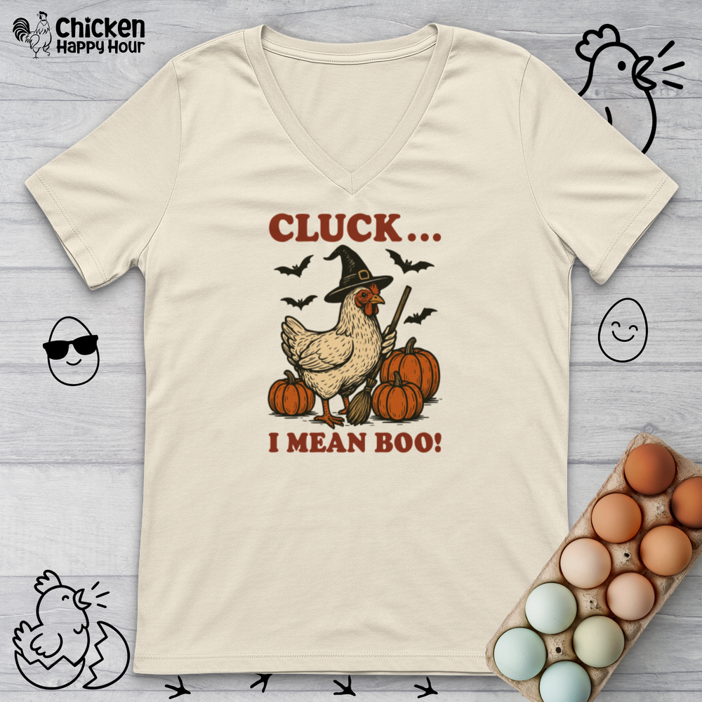Cluck I Mean Boo! V-Neck Tee