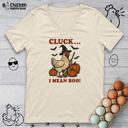 Cluck I Mean Boo! V-Neck Tee