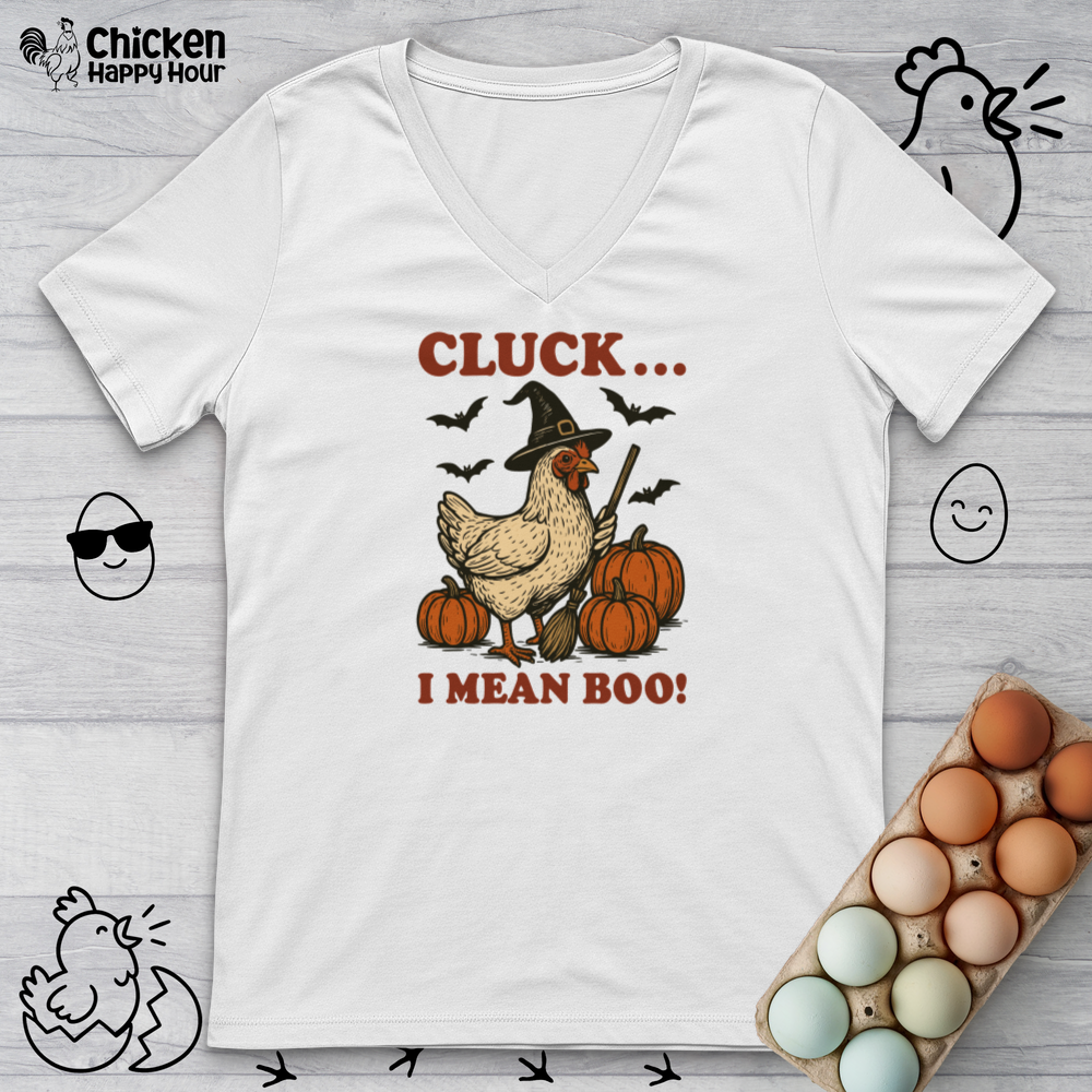Cluck I Mean Boo! V-Neck Tee