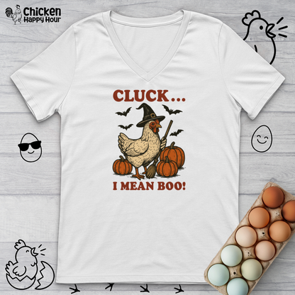 Cluck I Mean Boo! V-Neck Tee
