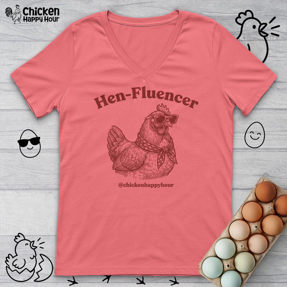 Hen-Fluencer V-Neck Tee
