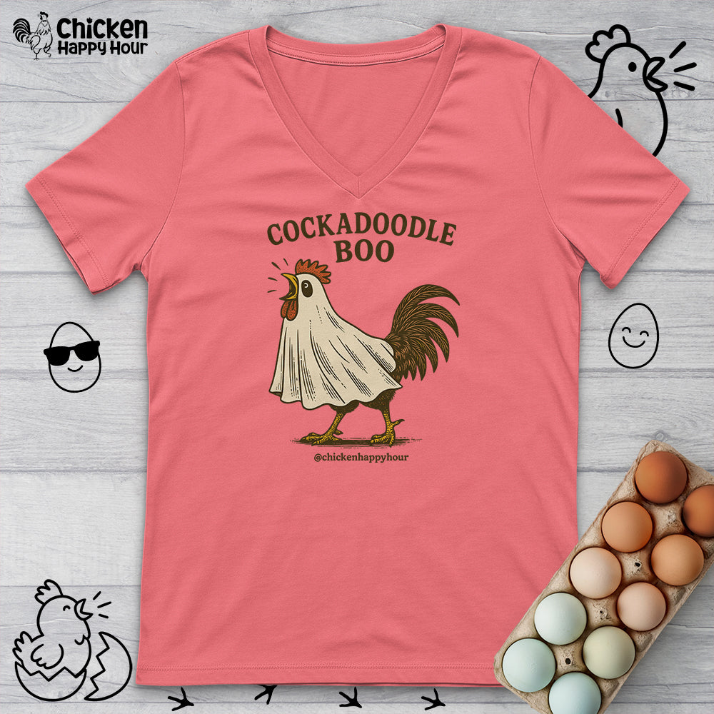 Cockadoodle BOO V-Neck Tee
