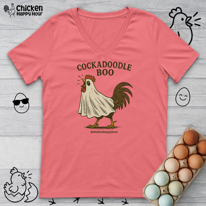 Cockadoodle BOO V-Neck Tee