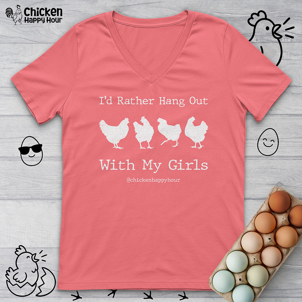 I'd Rather Hang Out V-Neck Tee