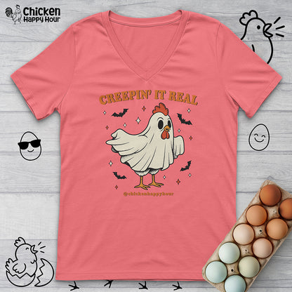 Creepin' It Real V-Neck Tee