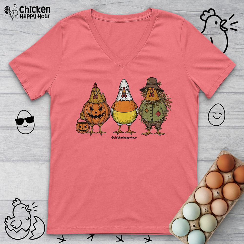 Halloween Chicken V-Neck Tee