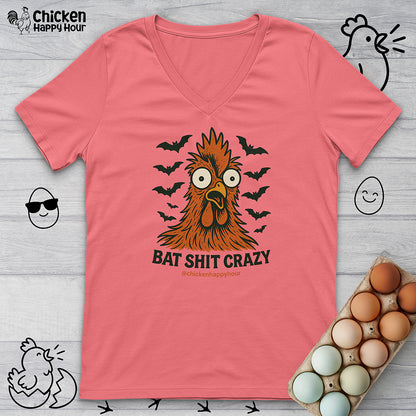 Bat Shit Crazy V-Neck Tee