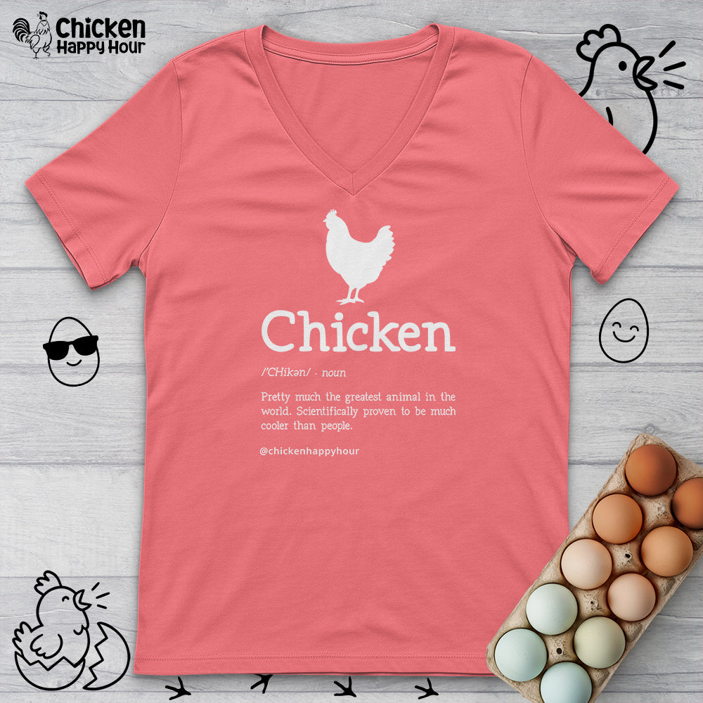 Chicken Definition V-Neck Tee