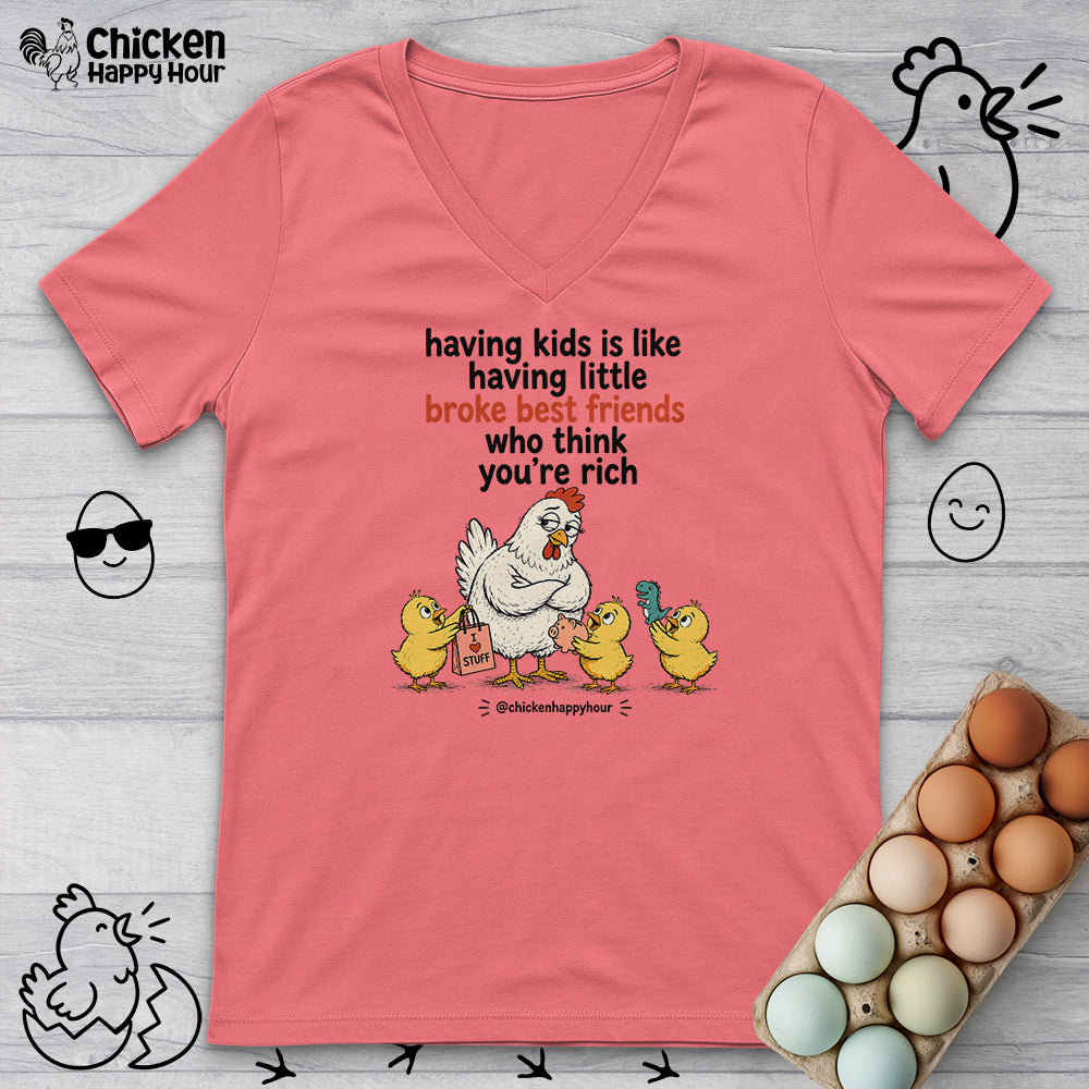 Having Kids V-Neck Tee