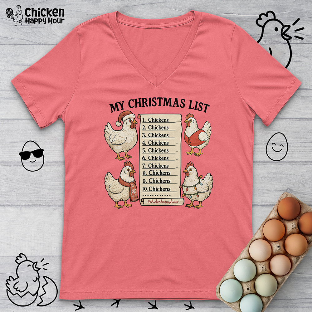 Christmas List V-Neck Tee