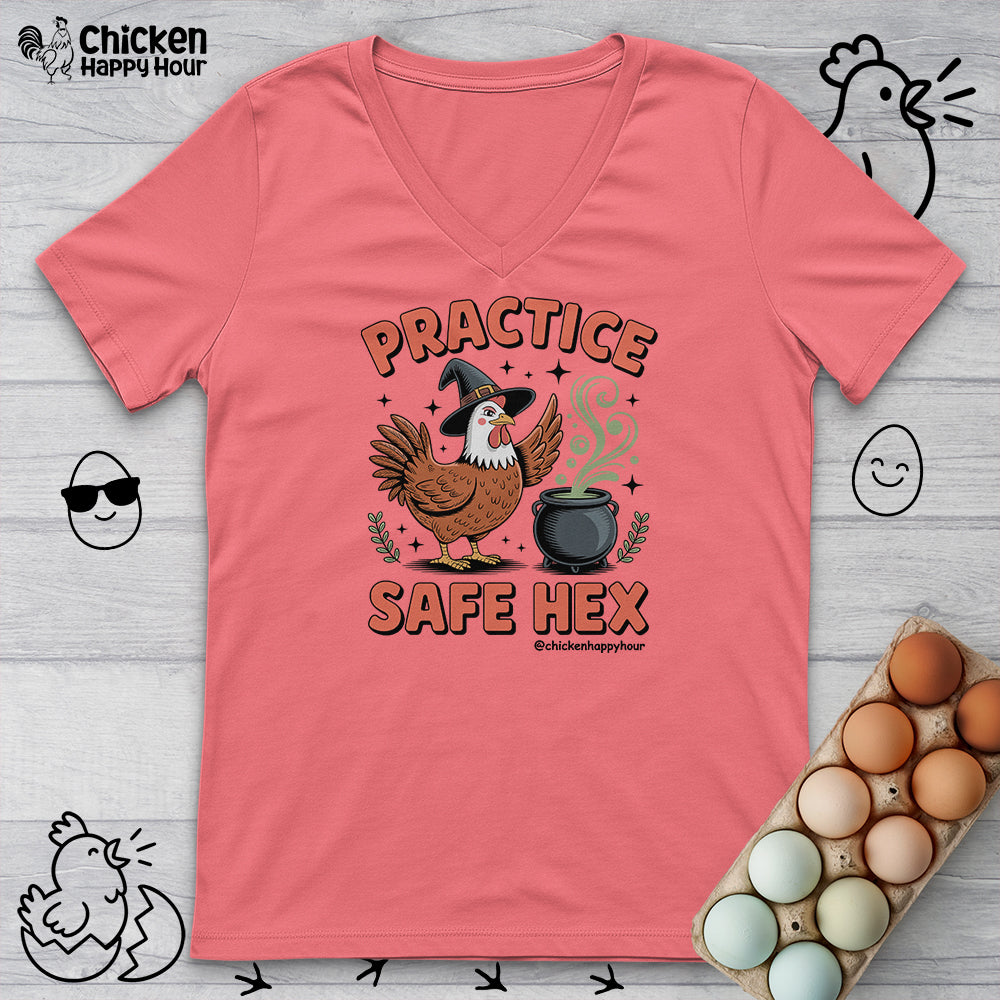 Practice Safe Hex V-Neck Tee