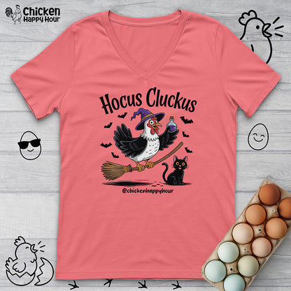 Hocus Cluckus V-Neck Tee