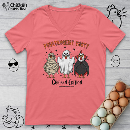 Poultrygeist Party V-Neck Tee
