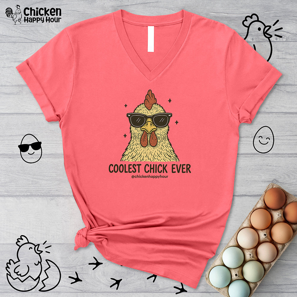 Coolest Chick Ever V-Neck Tee