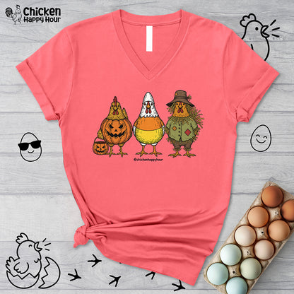 Halloween Chicken V-Neck Tee