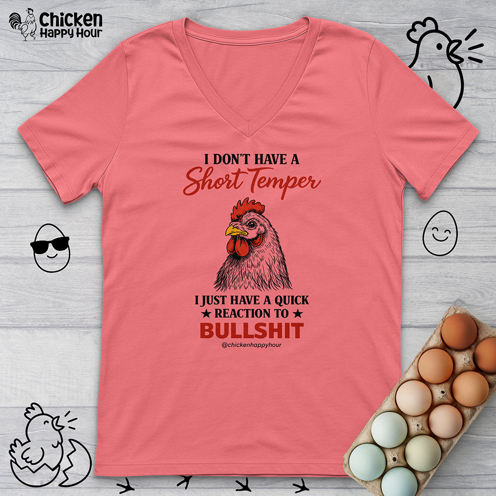 I Don't Have A Short Temper V-Neck Tee