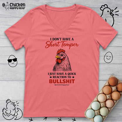 I Don't Have A Short Temper V-Neck Tee