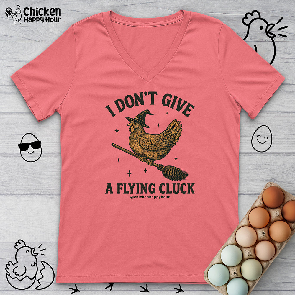 I Don't Give a Flying Cluck V-Neck Tee