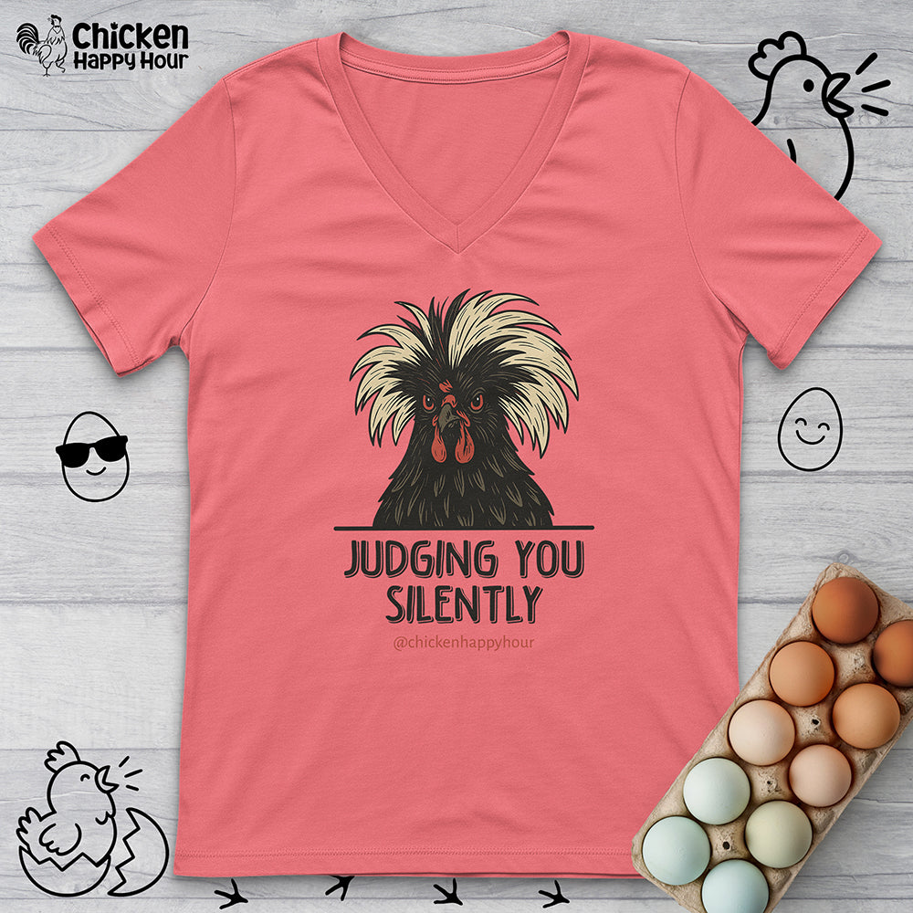 Judging You Silently V-Neck Tee