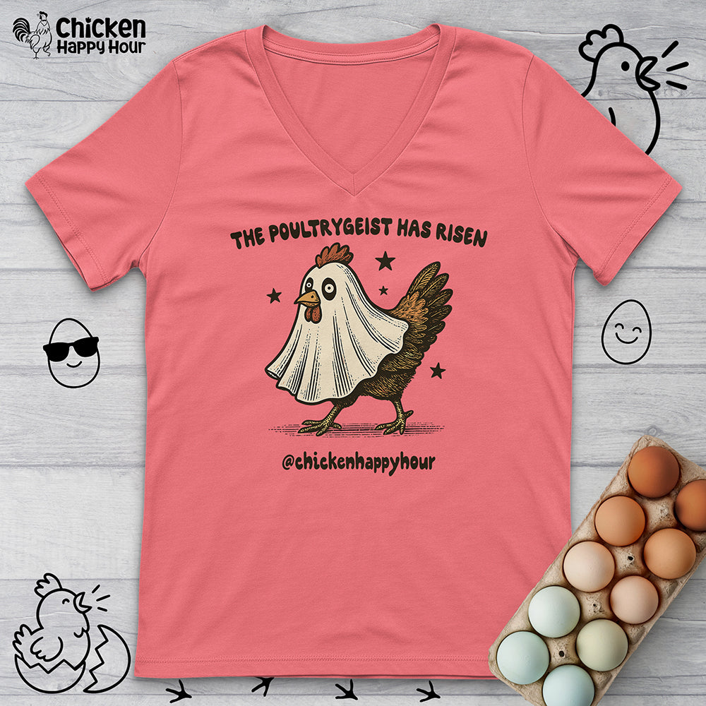 The Poultrygeist Has Risen V-Neck Tee