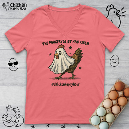 The Poultrygeist Has Risen V-Neck Tee