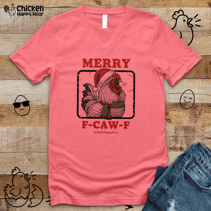 Merry F-Caw-F V-Neck Tee