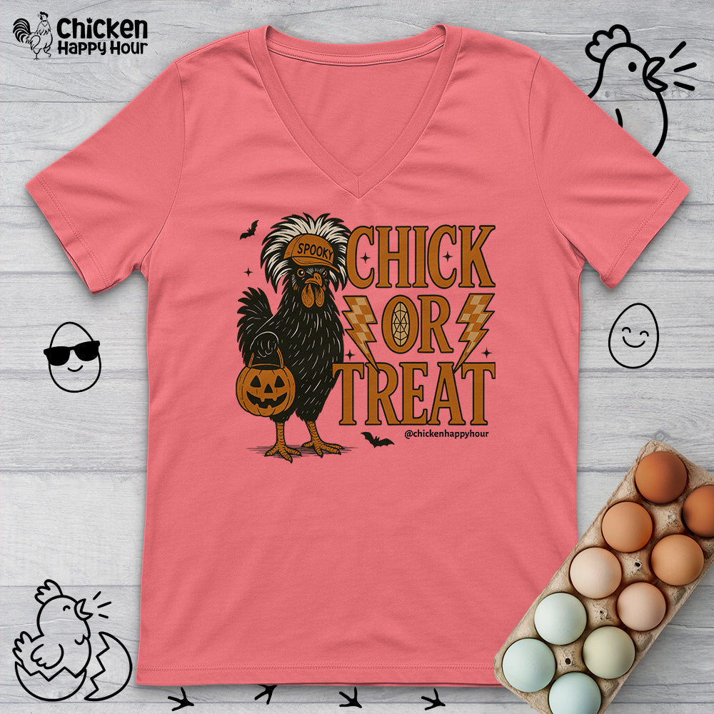 Chick or Treat 02 V-Neck Tee