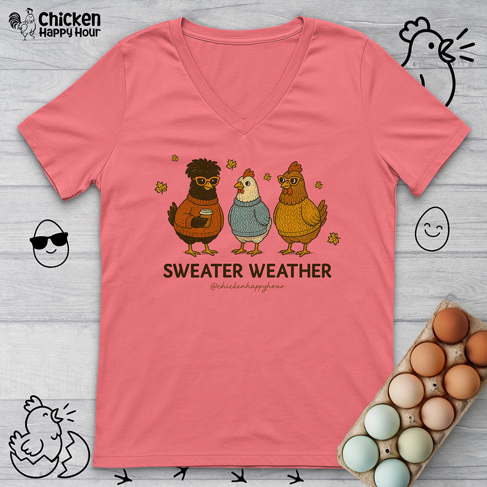 Sweater Weather V-Neck Tee