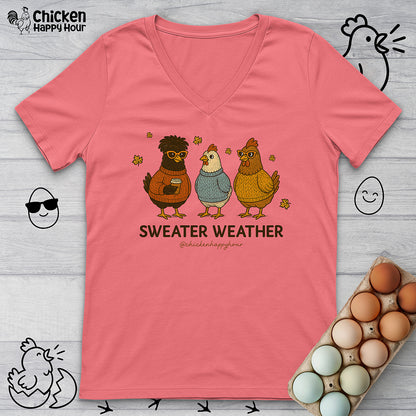 Sweater Weather V-Neck Tee