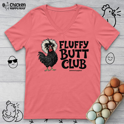 Fluffy Butt Club V-Neck Tee