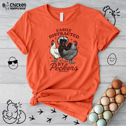 Easily Distracted By Peckers Unisex Tee