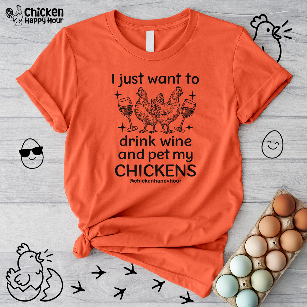 Wine and Chickens Unisex Tee