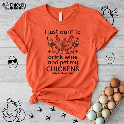 Wine and Chickens Unisex Tee