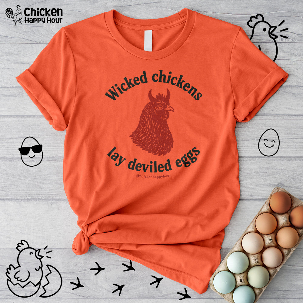 Wicked Chickens Lay Deviled Eggs Unisex Tee
